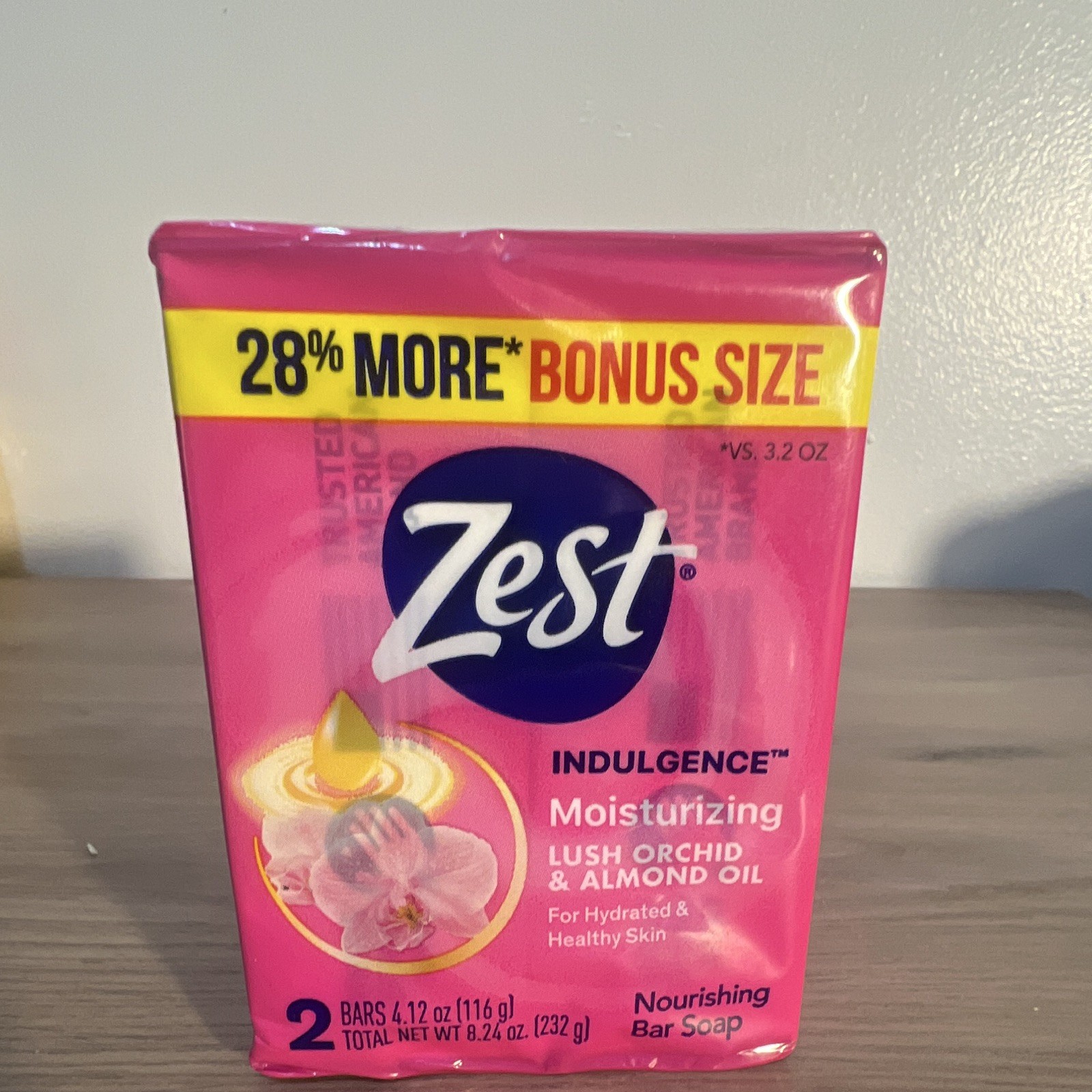 Zest Indulgence Nourishing Bar Soap Lush Orchid & Almond Oil 2 Bars 8.24 oz