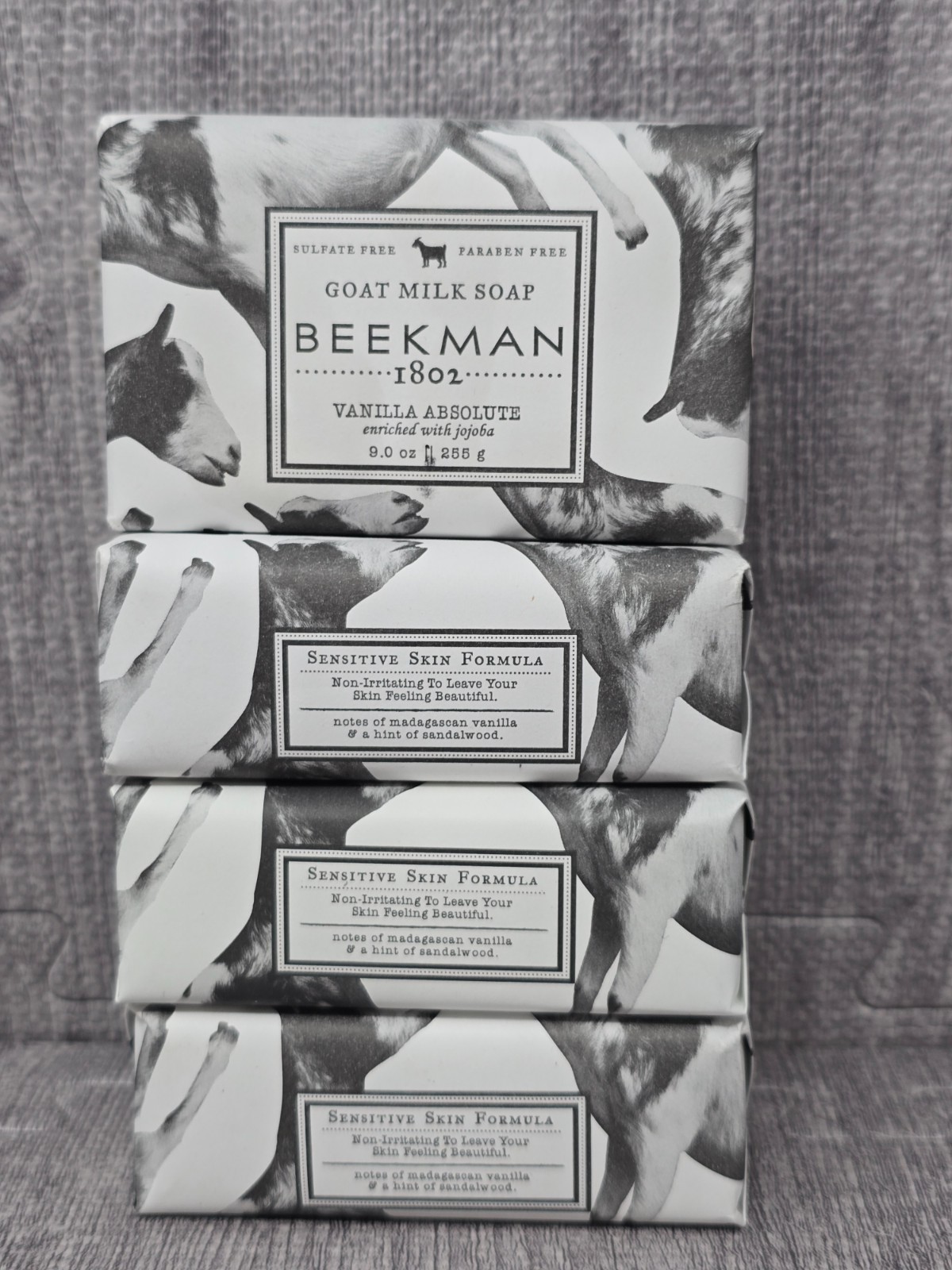Beekman 1802 Goat Milk Soap FULL SIZE in Vanilla Absolute 9 oz Bar Lot of 4