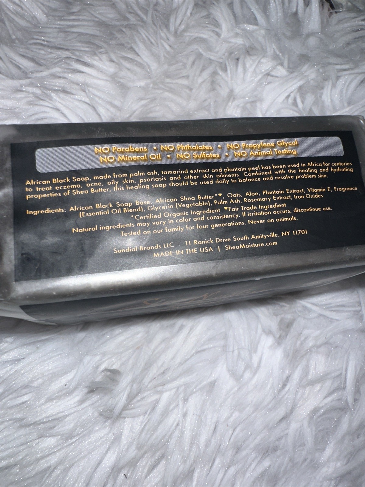 Shea Moisture African Black Soap with Shea Butter severely dry troubled skin NEW