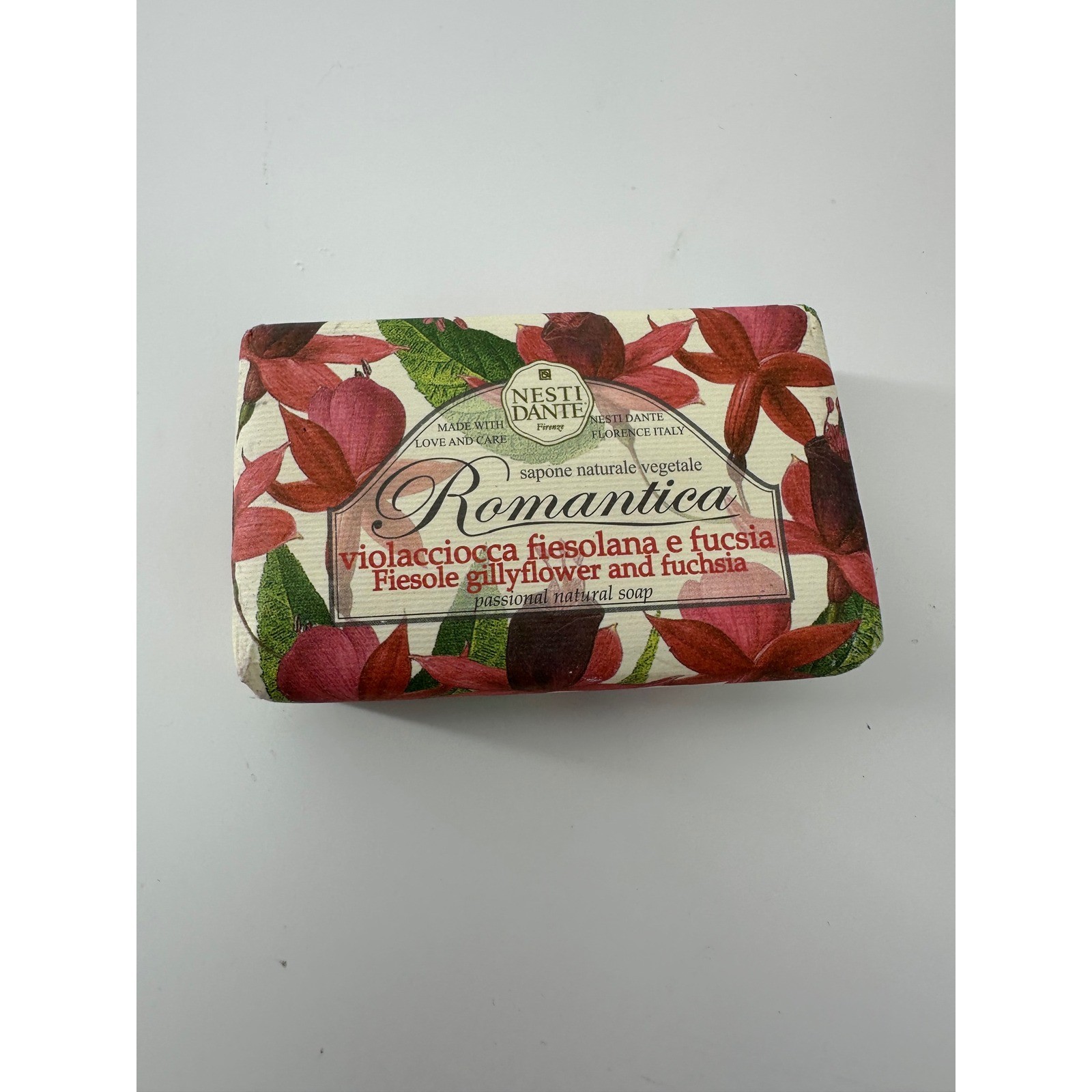 Nesti Dante Romantica Fiesole Gillyflower and Fuchsia Soap Bar 5.3oz MadeinItaly