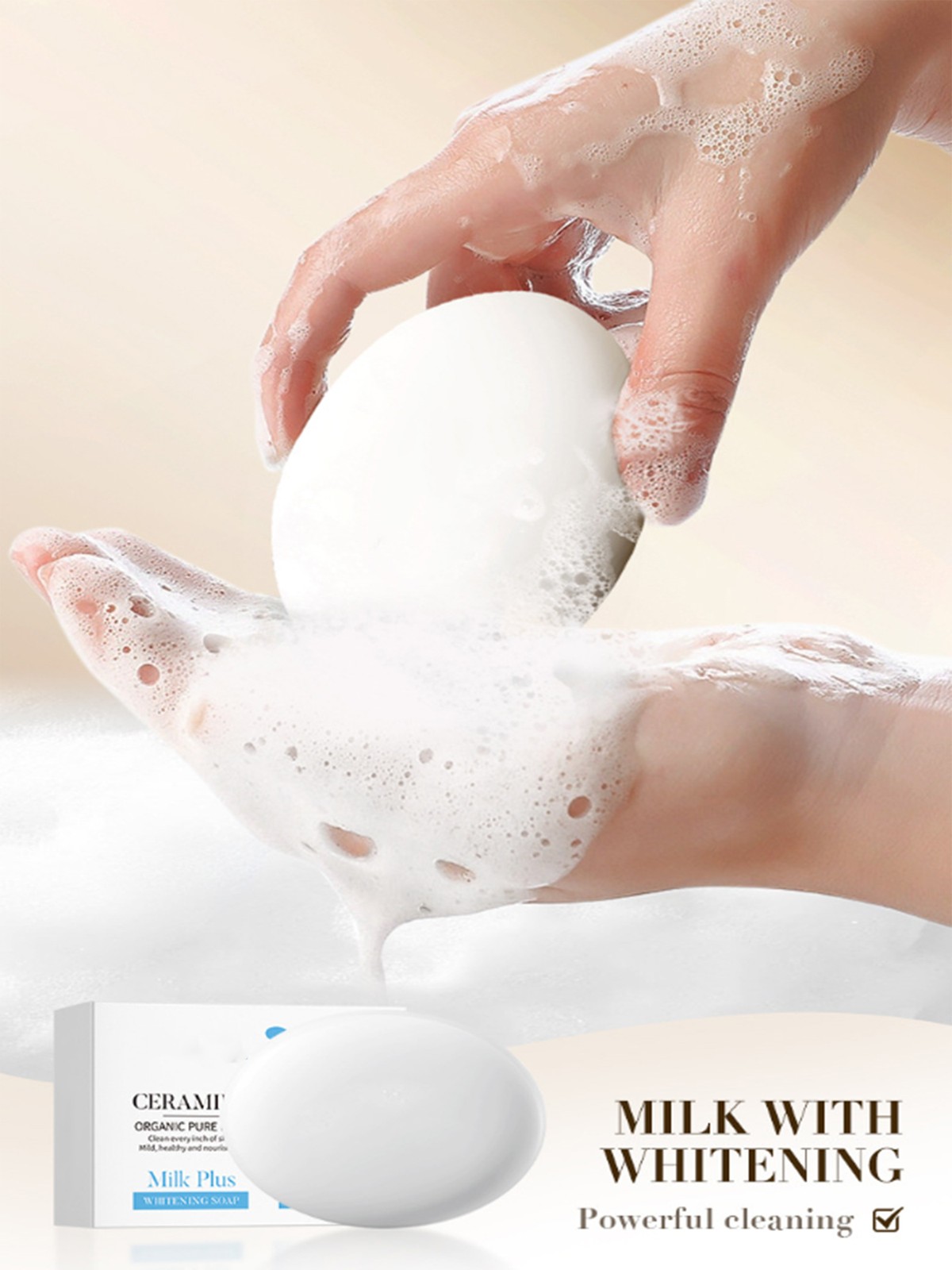 1PCS 100g Multi-purpose Milk Soap Nourish Skin Handmade Soap For Daily Use