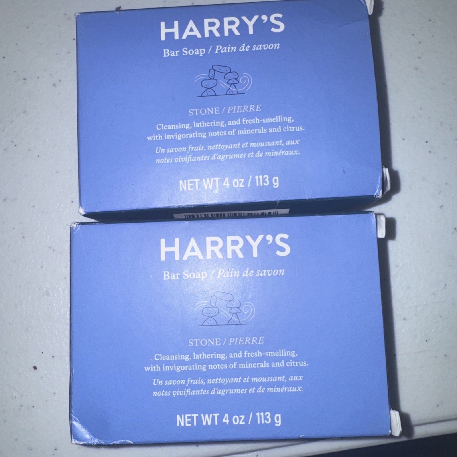 Harry’s Bar Soap for Men – Stone Scent, 4 oz Body Soap Bars, 2 Pack