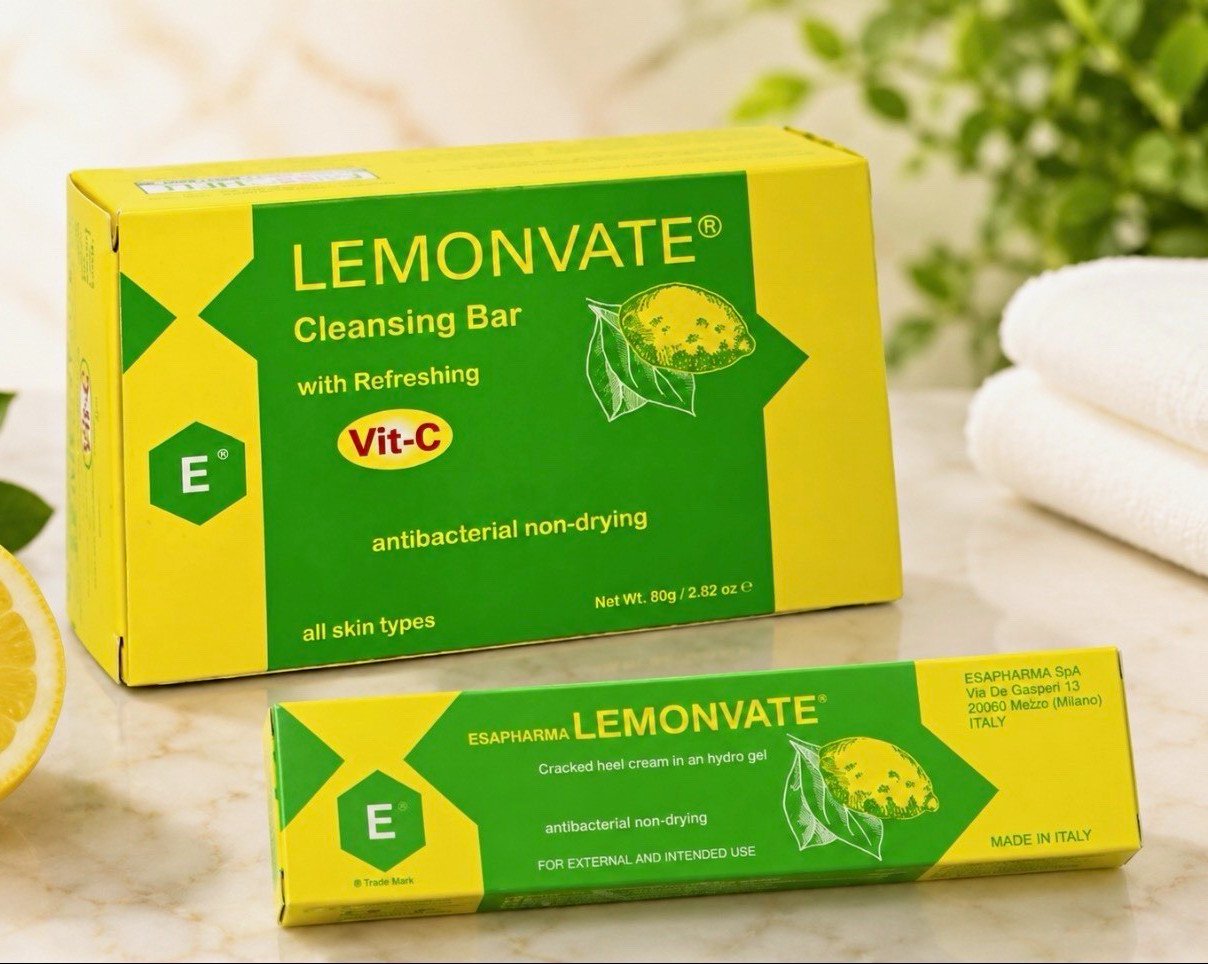 LEMONVATE Vitamin C Antibacterial Cleansing Bar Soap, Lemon Scent 2.82 oz
