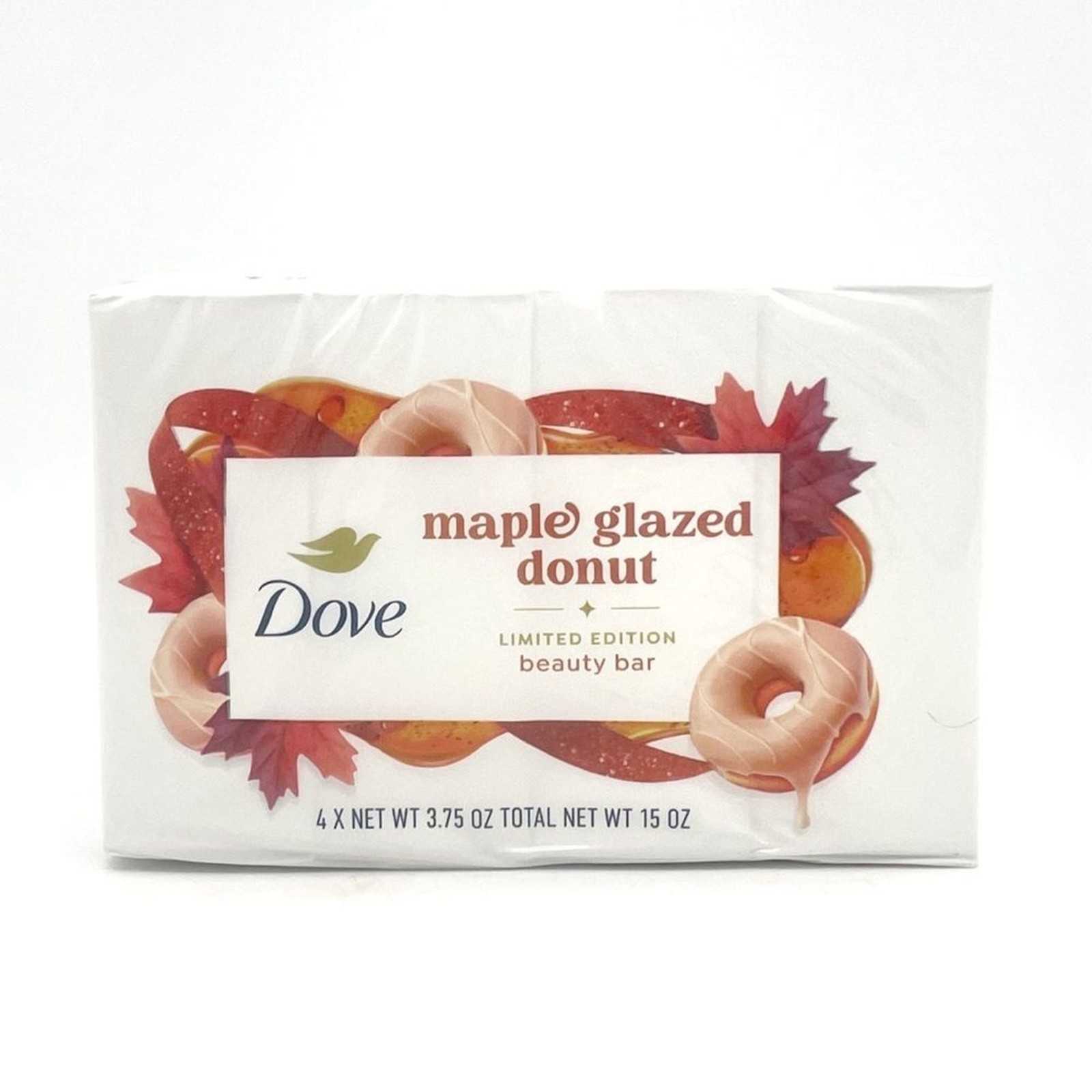 Dove Maple Glazed Donut Beauty Bar Soap 4 Pack 3.75 oz Each Limited Edition NEW