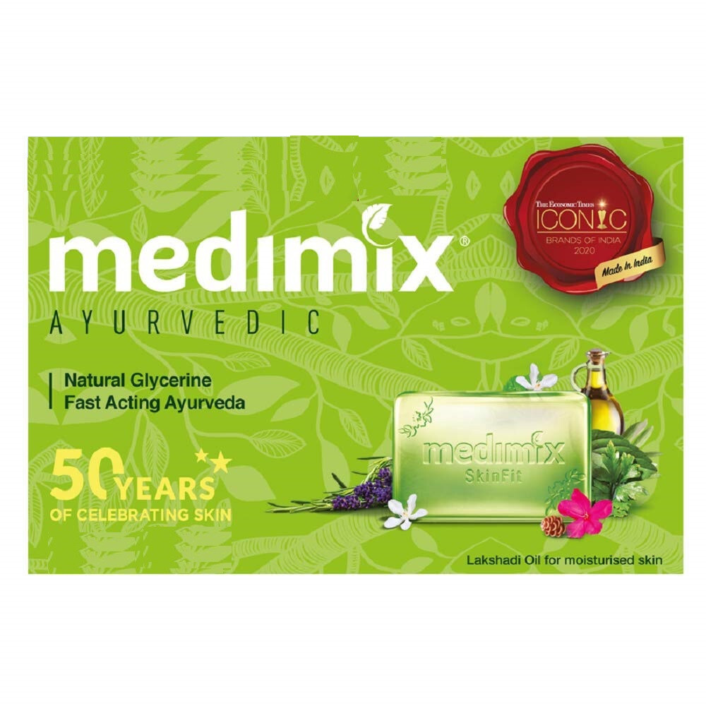 5No. MEDIMIX Ayurvedic 100% Natural Glycerine Bathing Soap Bar -125G -Free Ship
