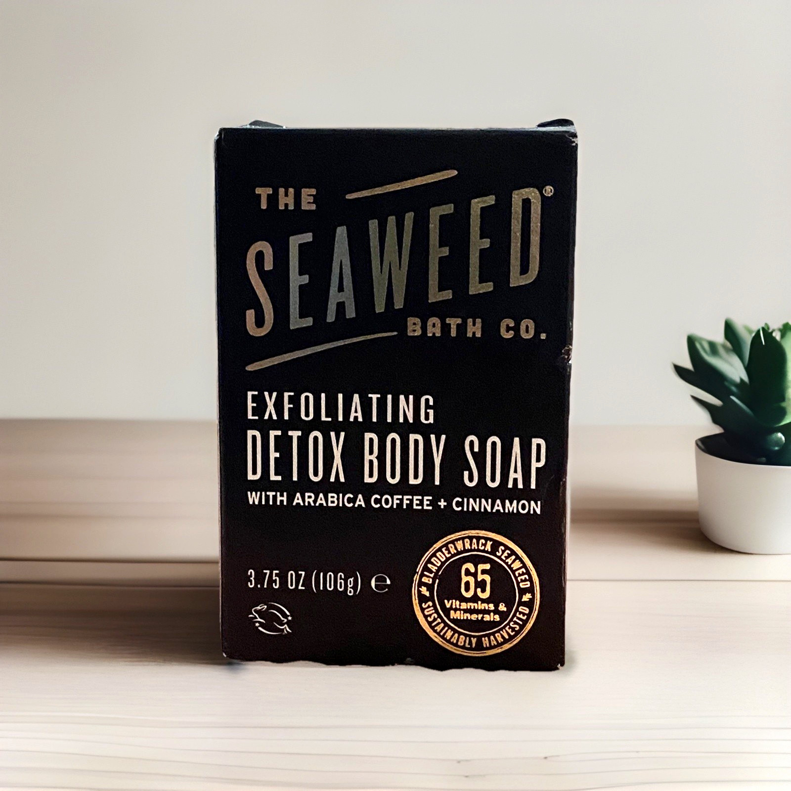Exfoliating Detox Body bar Soap, The Seaweed Bath Co.,Coffee & Cinnamon 3.75oz