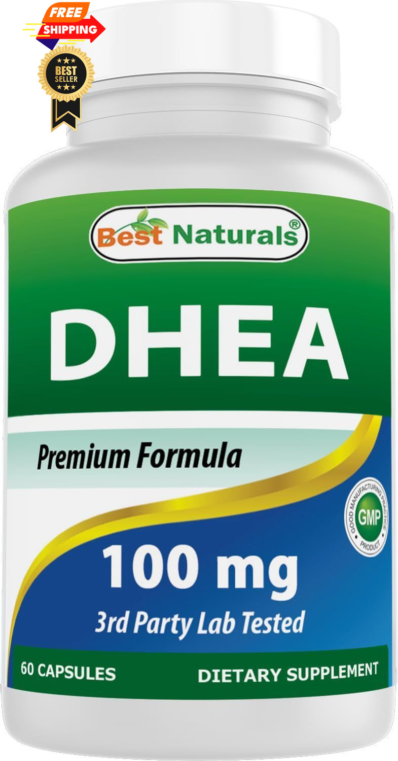 Best Naturals DHEA 100mg Supplement 60 Capsules 60 Count (Pack of 1), 100 Mg