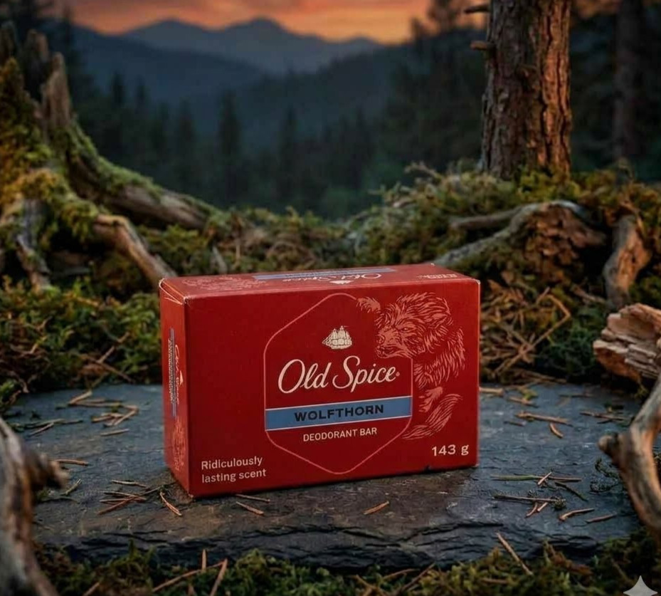 4 X Old Spice Wolfthorn Bar Soap Deodorant Bars 143g Lasting Scent 5oz each