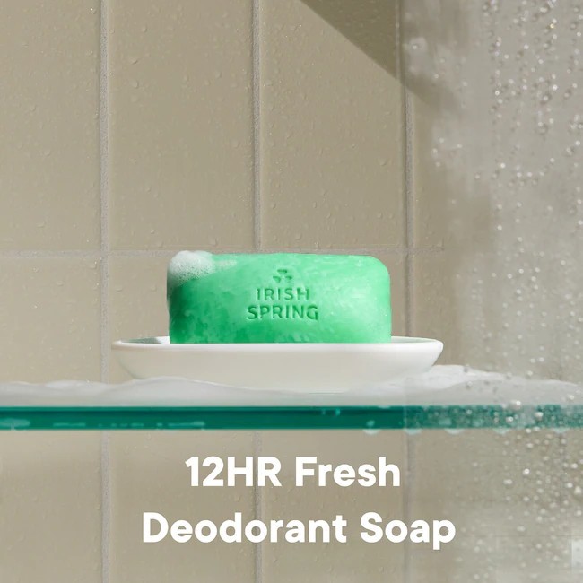 Irish Spring Classic Original Deodorant Bar Soap 2-Pack, Total 6.4 oz