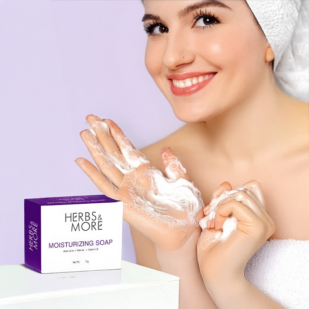 Herbs & More Moisturizing Soap-75g|Pack of 5|Gentle Hydrating Soap for All Skin