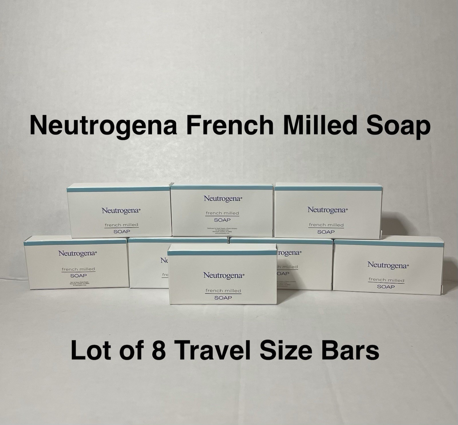 Neutrogena French Milled Soap Lot Of 8 White Travel Size Facial Bars, NIB