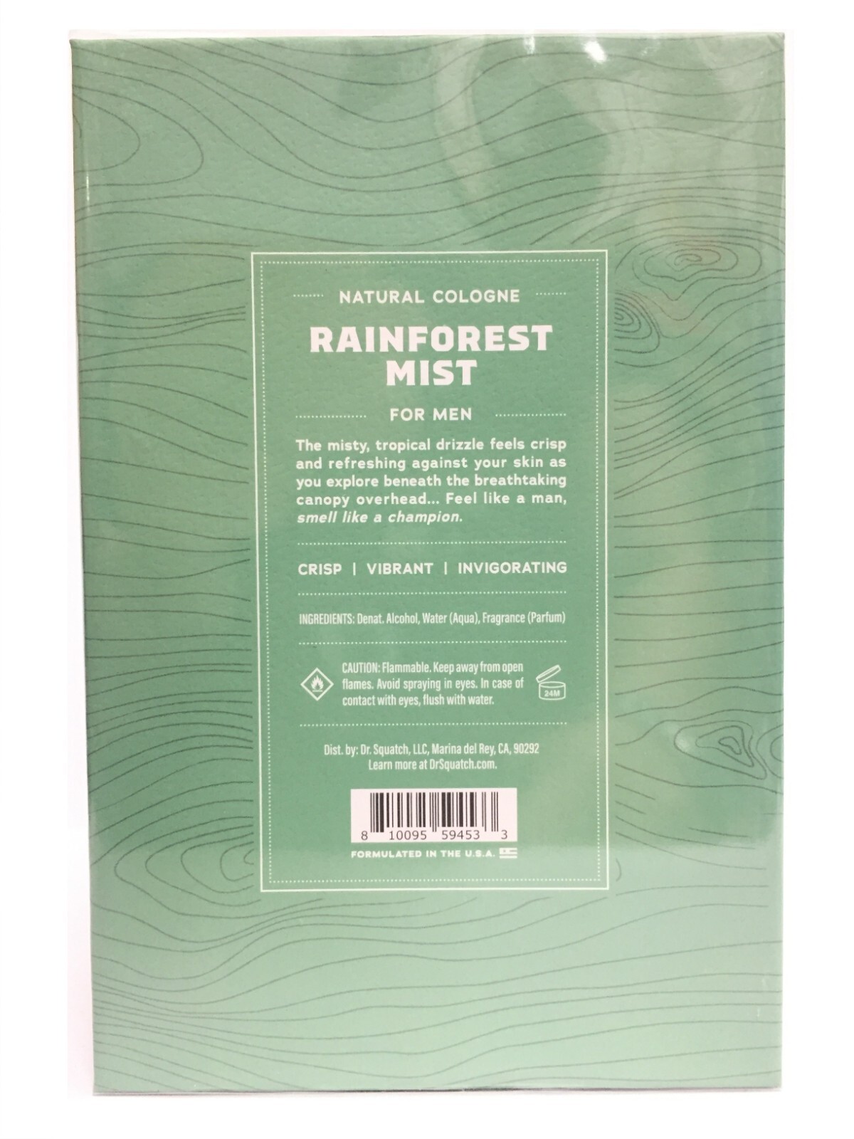 Dr. Squatch Natural Cologne – Rainforest Mist For Men, 1.7 oz