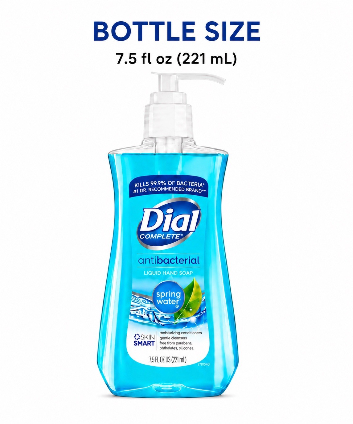 2 Pack Dial Complete Antibacterial Liquid Hand Soap Spring Water 7.5 oz New