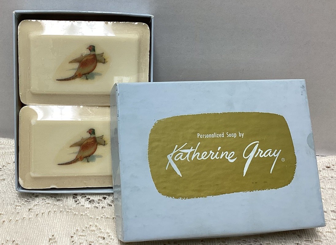Vintage Katherine Gray Soap 2 bars ~ Hunting Fowl Pheasants