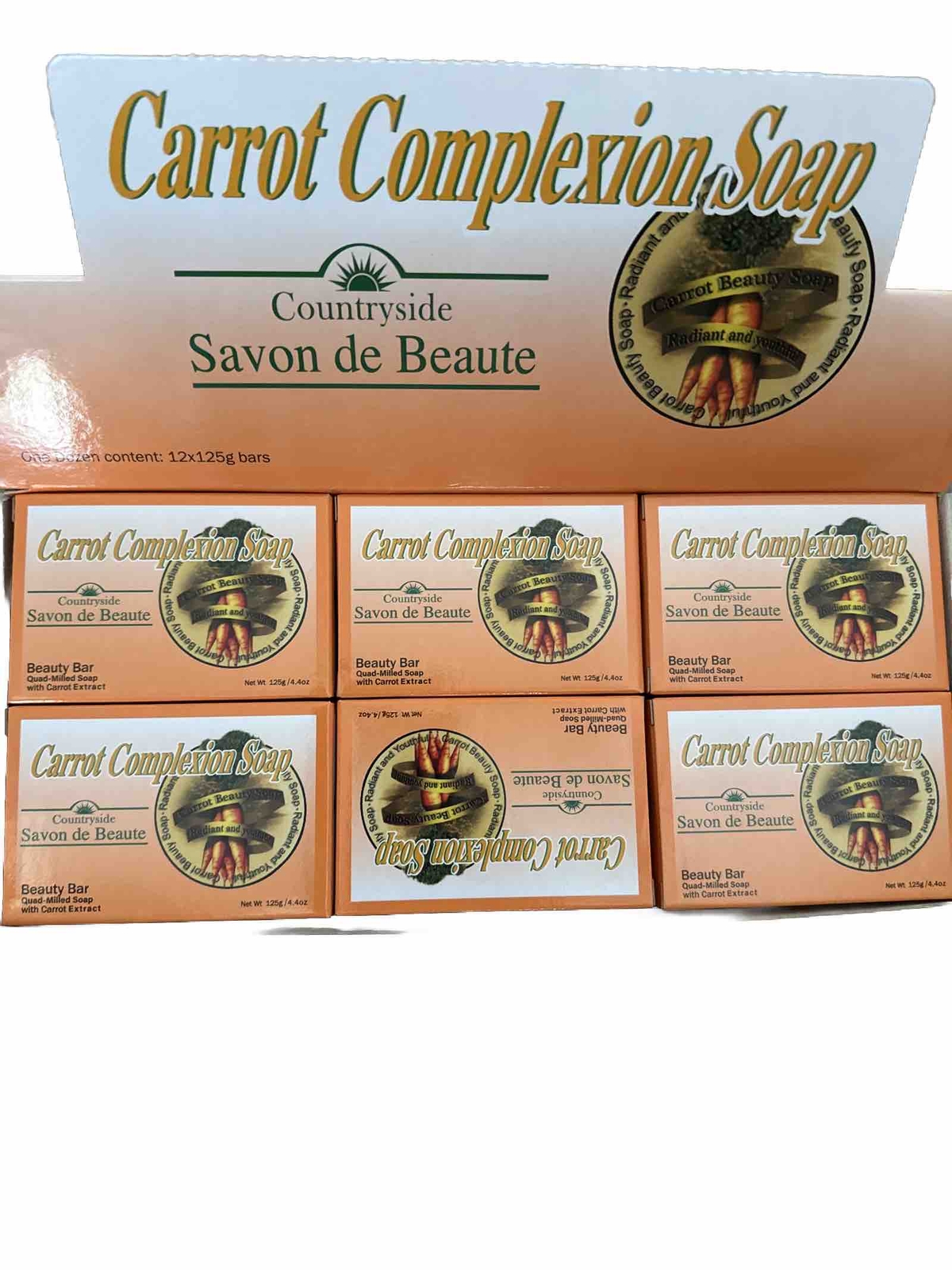 Case 12 Carrot Complexion Soap Skin Tone Improvement w/ Carrot Oil🥕