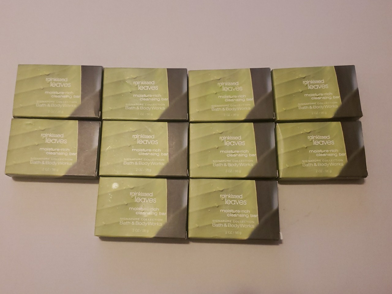 Bath and Body Works Travel Size Rainkissed Leaves Moisturizing Bar Soap 10 Bars
