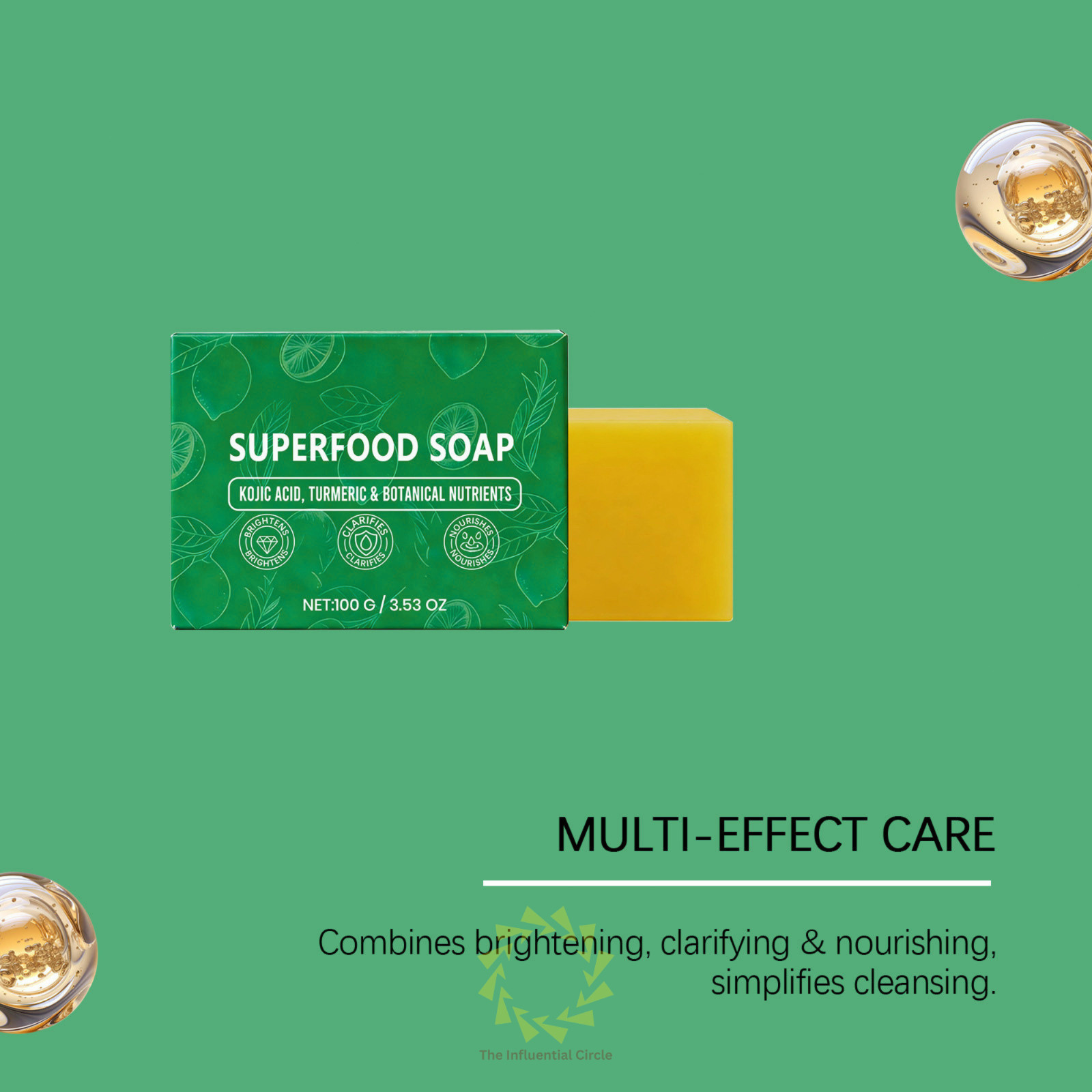 Stem And Soul Superfood Soap, Upgraded Stem & Soul Turmeric Lemon SoapBar