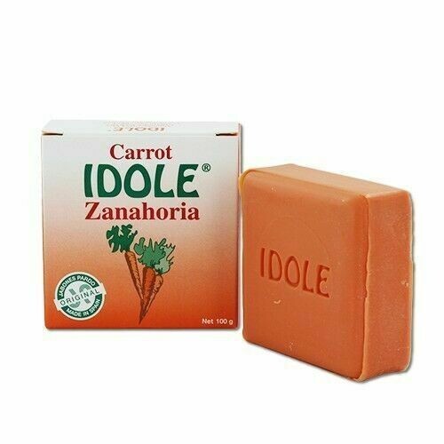 Idole Carrot Soap 3.5 Oz 100g Vitamin B-Carotene Savon Carotte Jabon Zanahoria