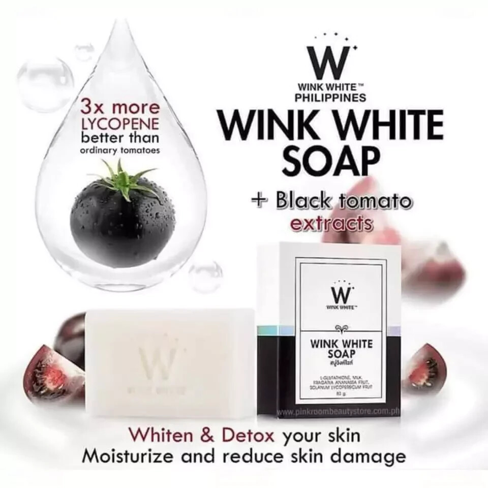 Gluta Wink White Soap Skin Whitening Brightening ( X 10 )
