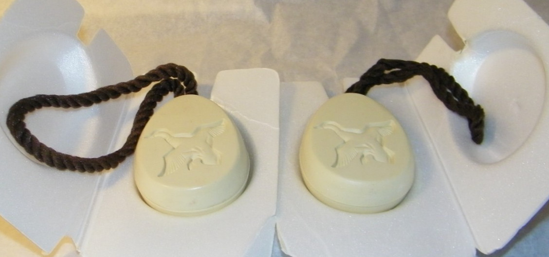 2- Vintage 1978 AVON Mallard Duck Dish Replacement Soap On a Rope Soap Only