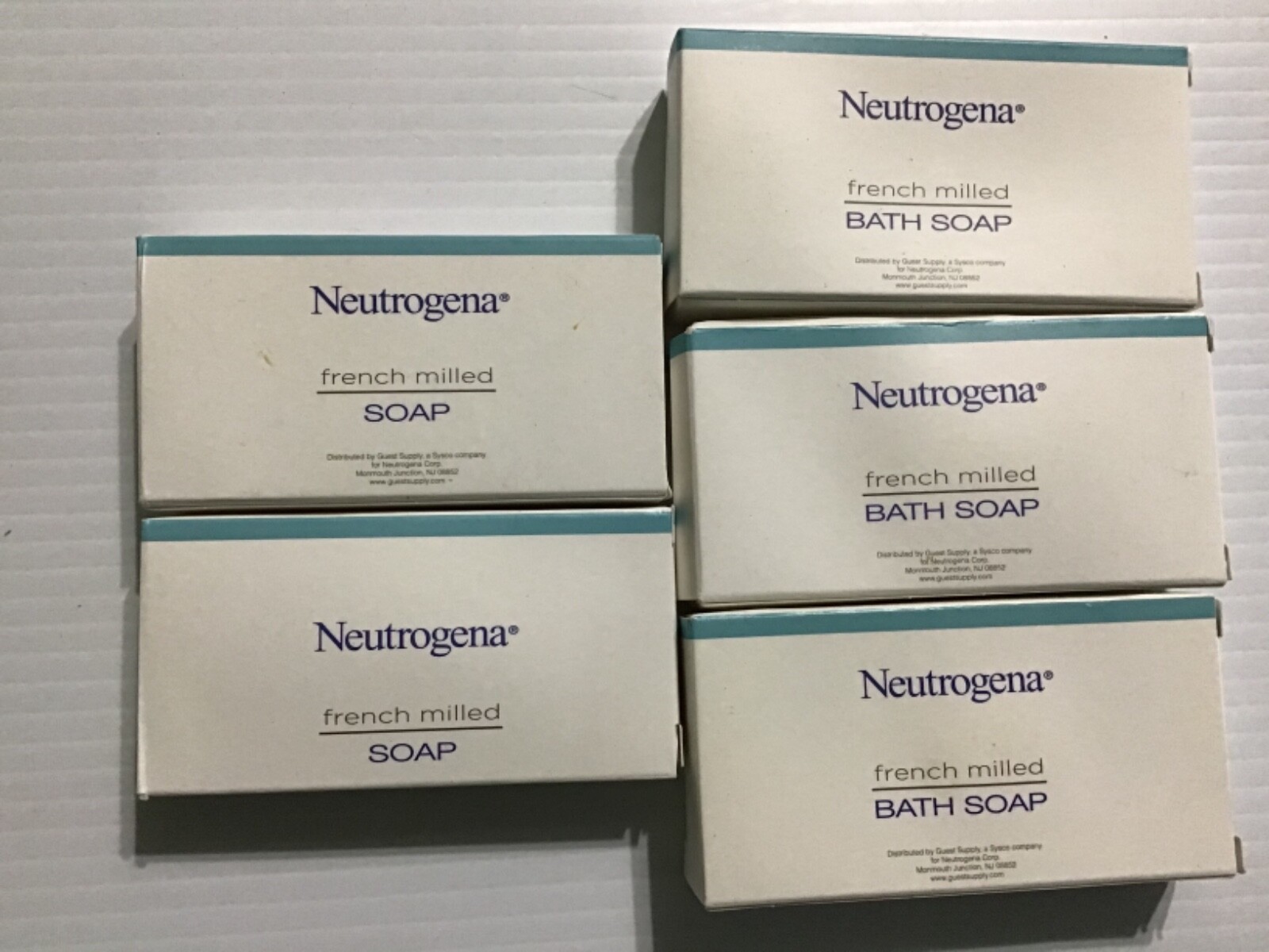 5 Neutrogena French Milled Soap Bars, Travel Size 1.25 Oz, All Brand New