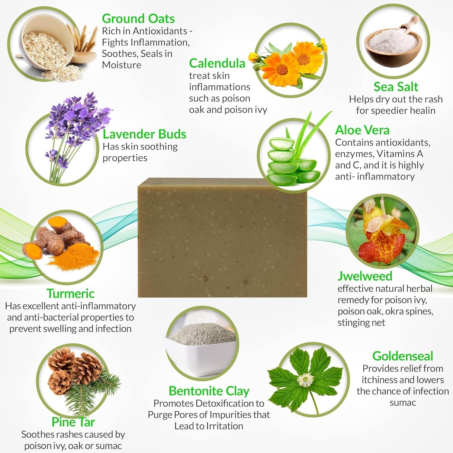 Poison Ivy Soap Bar – All Natural Poison Ivy Treatment – Anti-Itch Soap Skin …