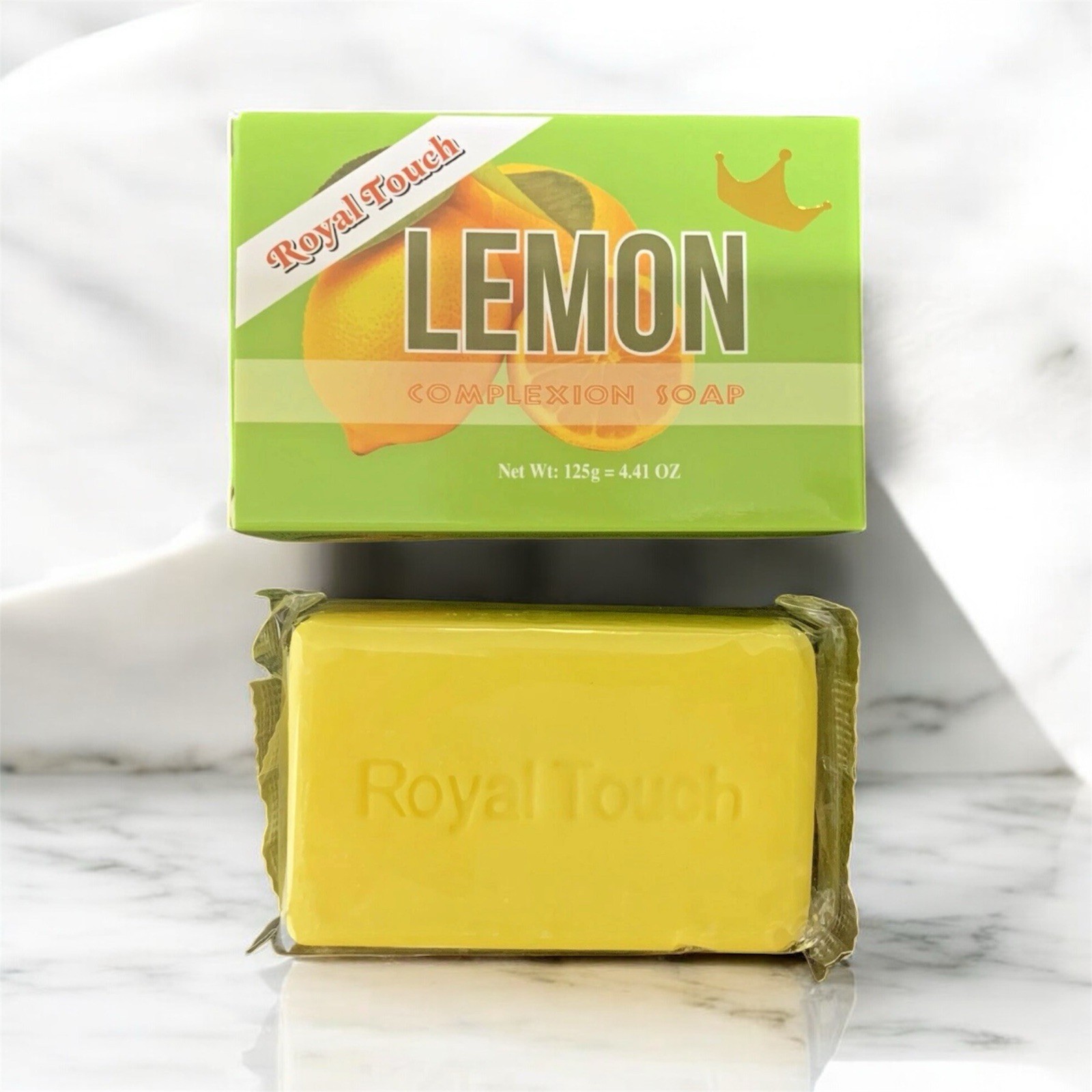 PACK OF {12}Royal Touch Lemon Complexion Soap 125g 4.41 Oz EACH FREE SHIPPING