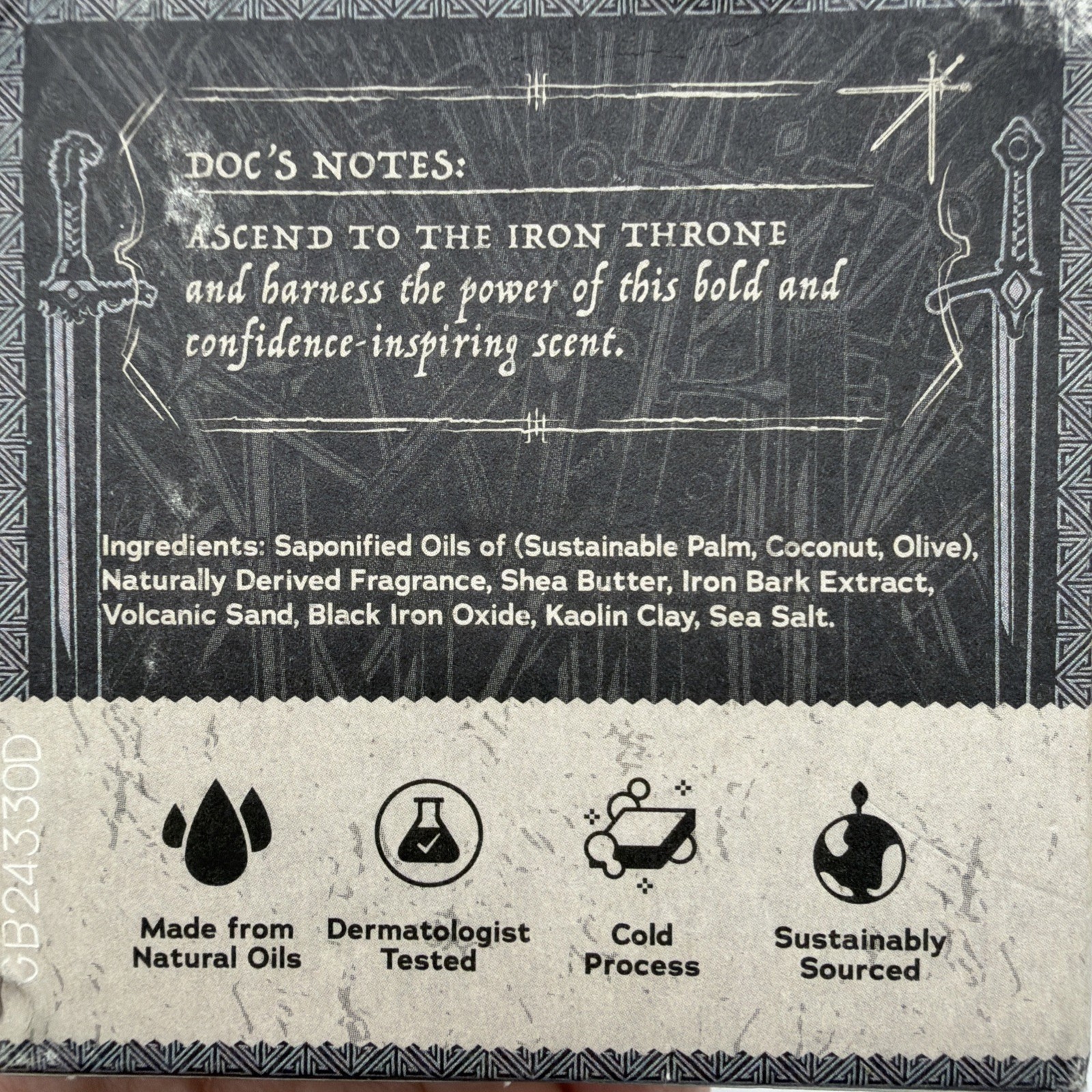 DR. SQUATCH Men’s All Natural Bar Soap Thousand Sword Scrub Game Of Thrones x5