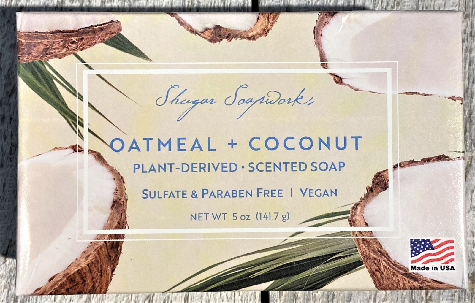 Shugar Soapwork Oatmeal Coconut Bar Soap – 5oz Bar