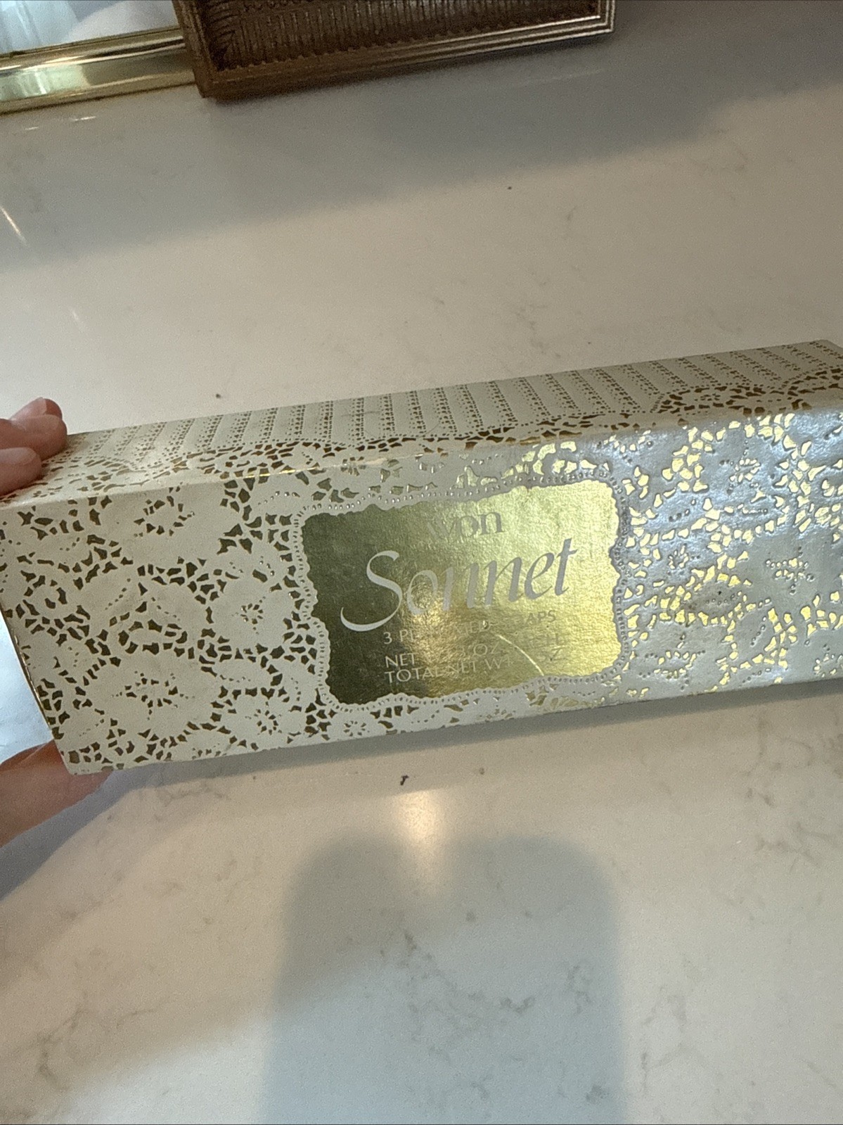 Vtg Avon Sonnet Perfumed Soaps 3 oz each, 9 oz total New In Box Artistic