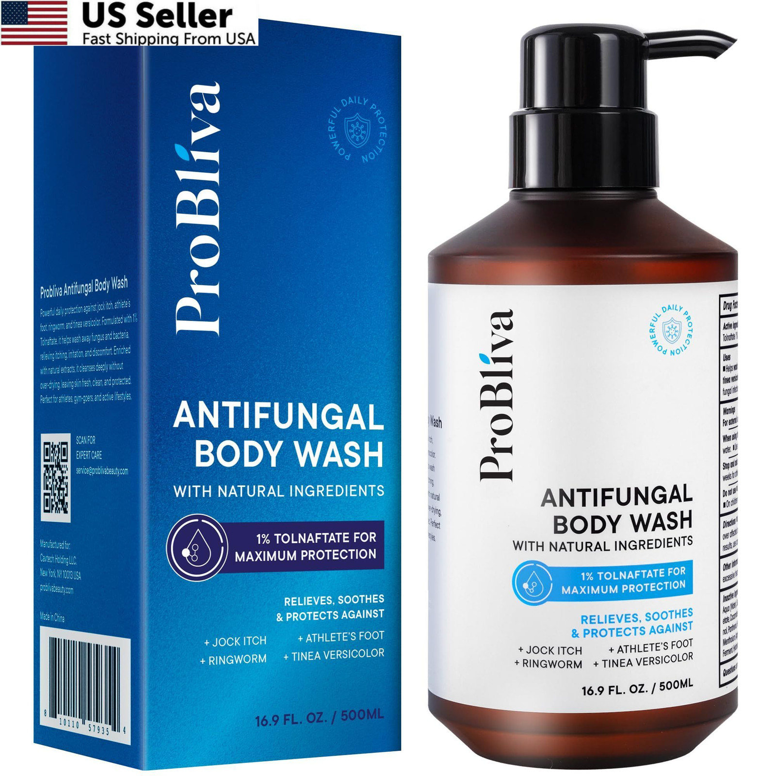 Antifungal Body Wash Treatment Soap – Antibacterial 16.9 Fl Oz (Pack of 1)