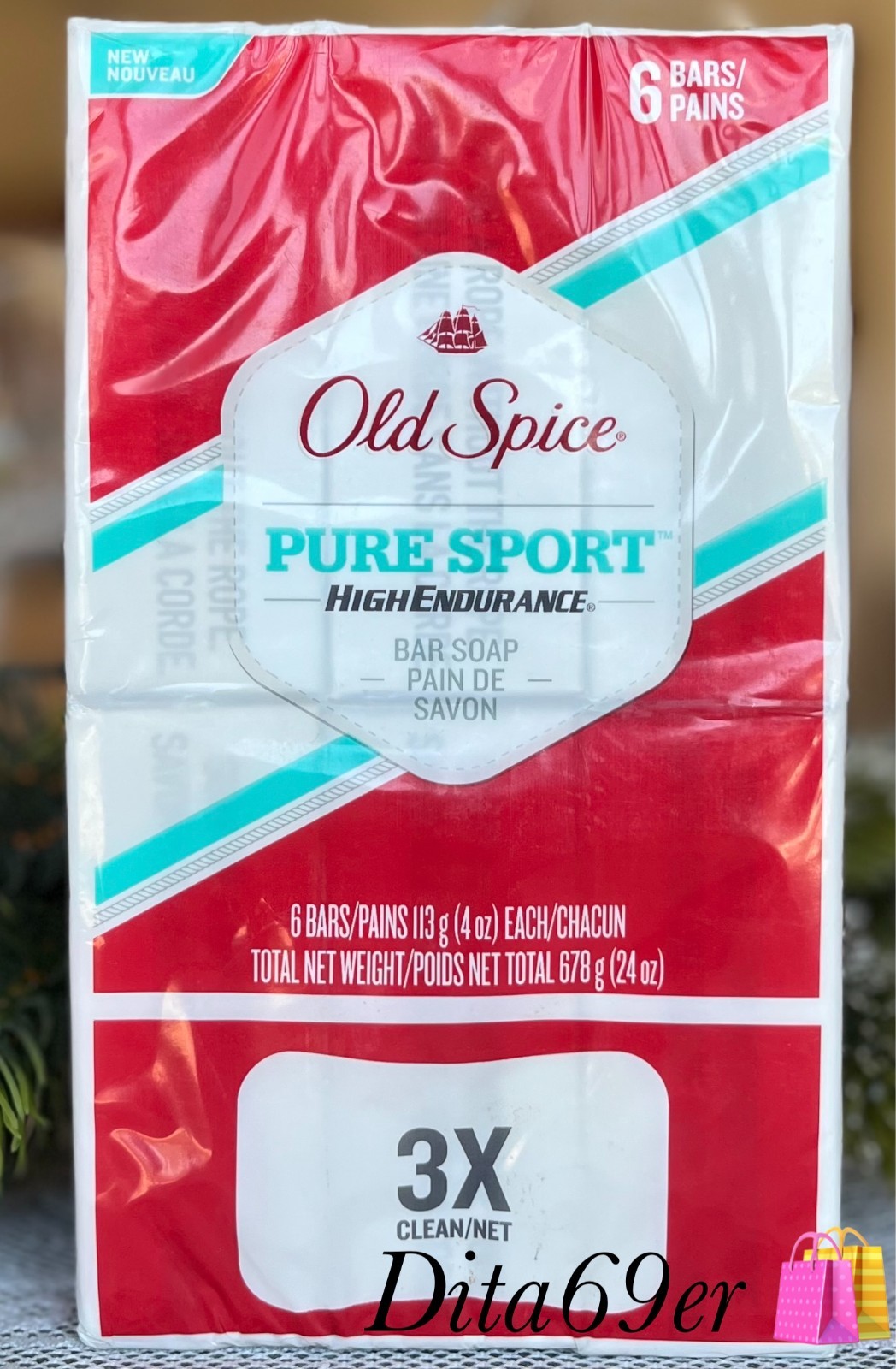 Old Spice Pure Sport High Endurance Bar Soap ~ 6 Bars 🛍️