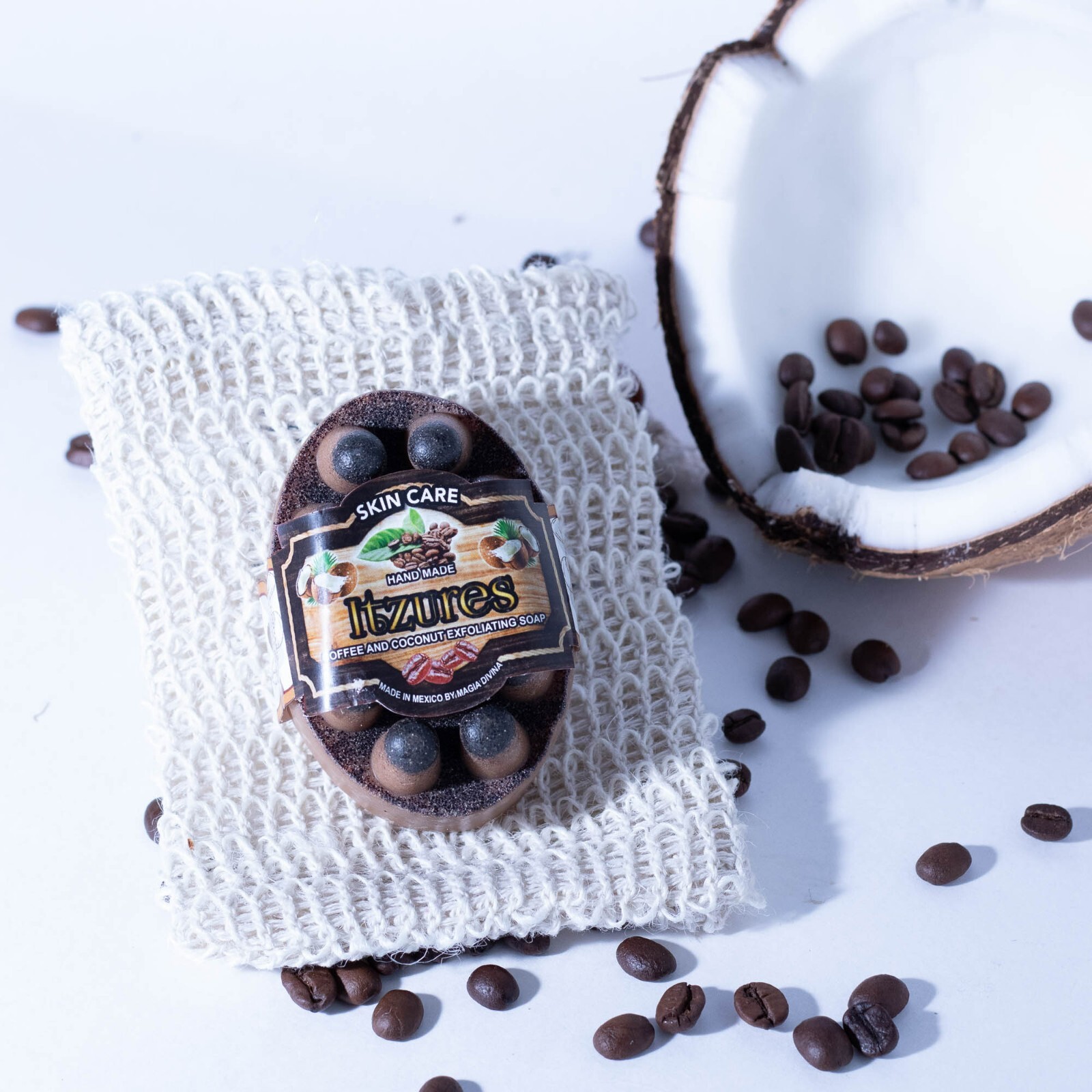 HANDMADE COFFEE SOAP BAR FOR CELLULITE ITZURES 100% NATURAL ( 2 pieces)