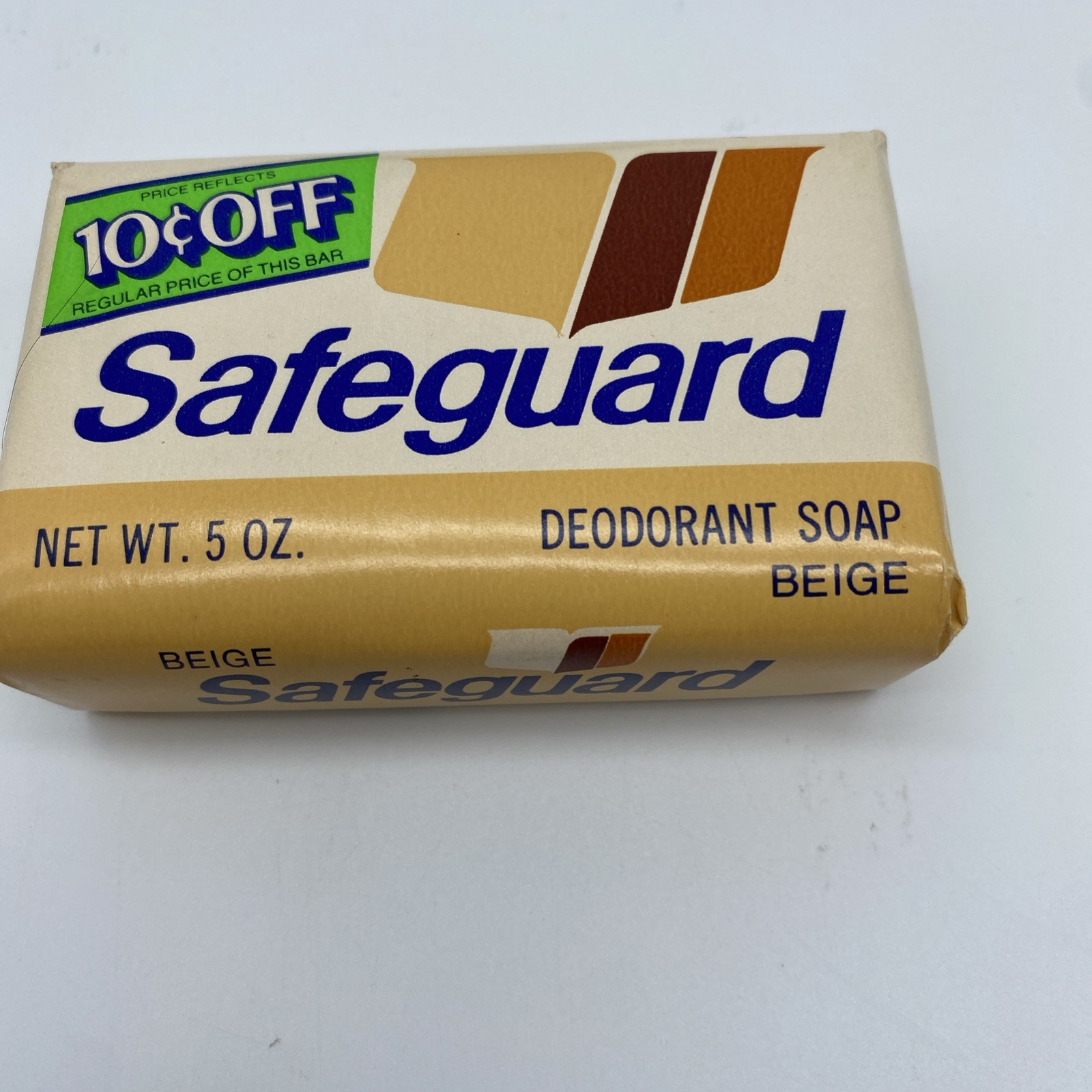 2 Vintage Safeguard Beige Deodorant Soap Bars New Sealed Large 5oz