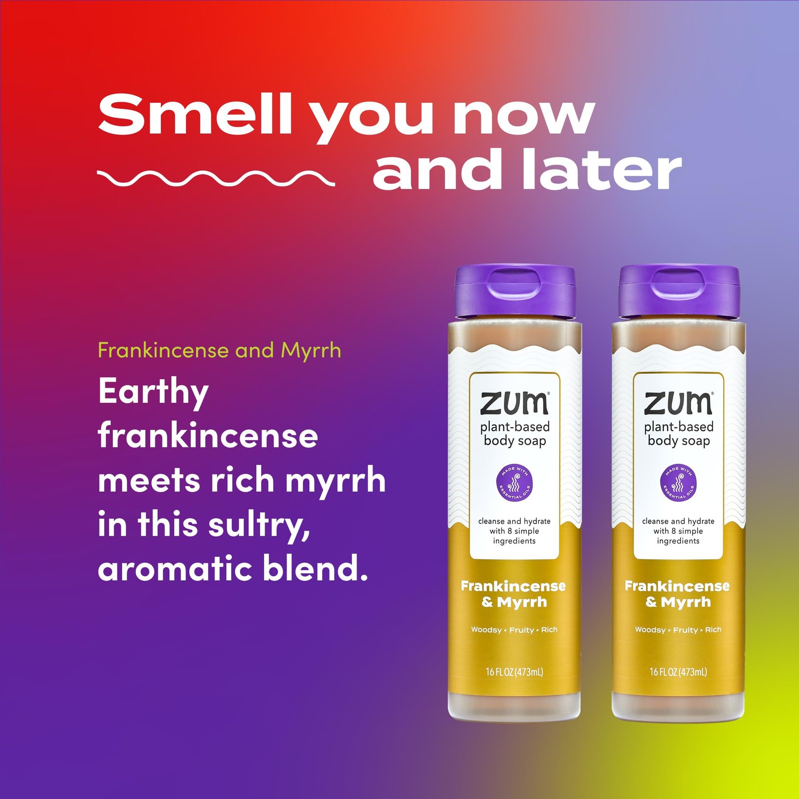 Zum Body Soap – Frankincense & Myrrh – 16 fl oz (2 Pack)