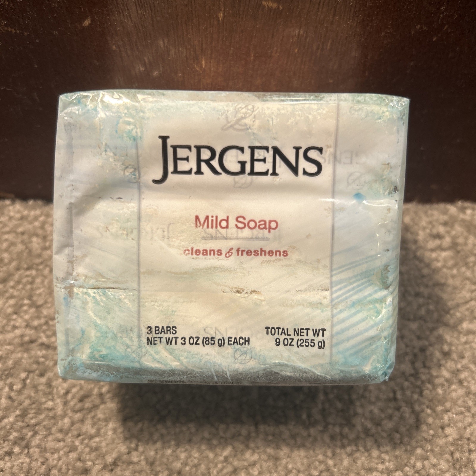 X3 Jergens Mild Soap, Cleans & Freshens, 3 Bars- 3oz Each (9oz Total)