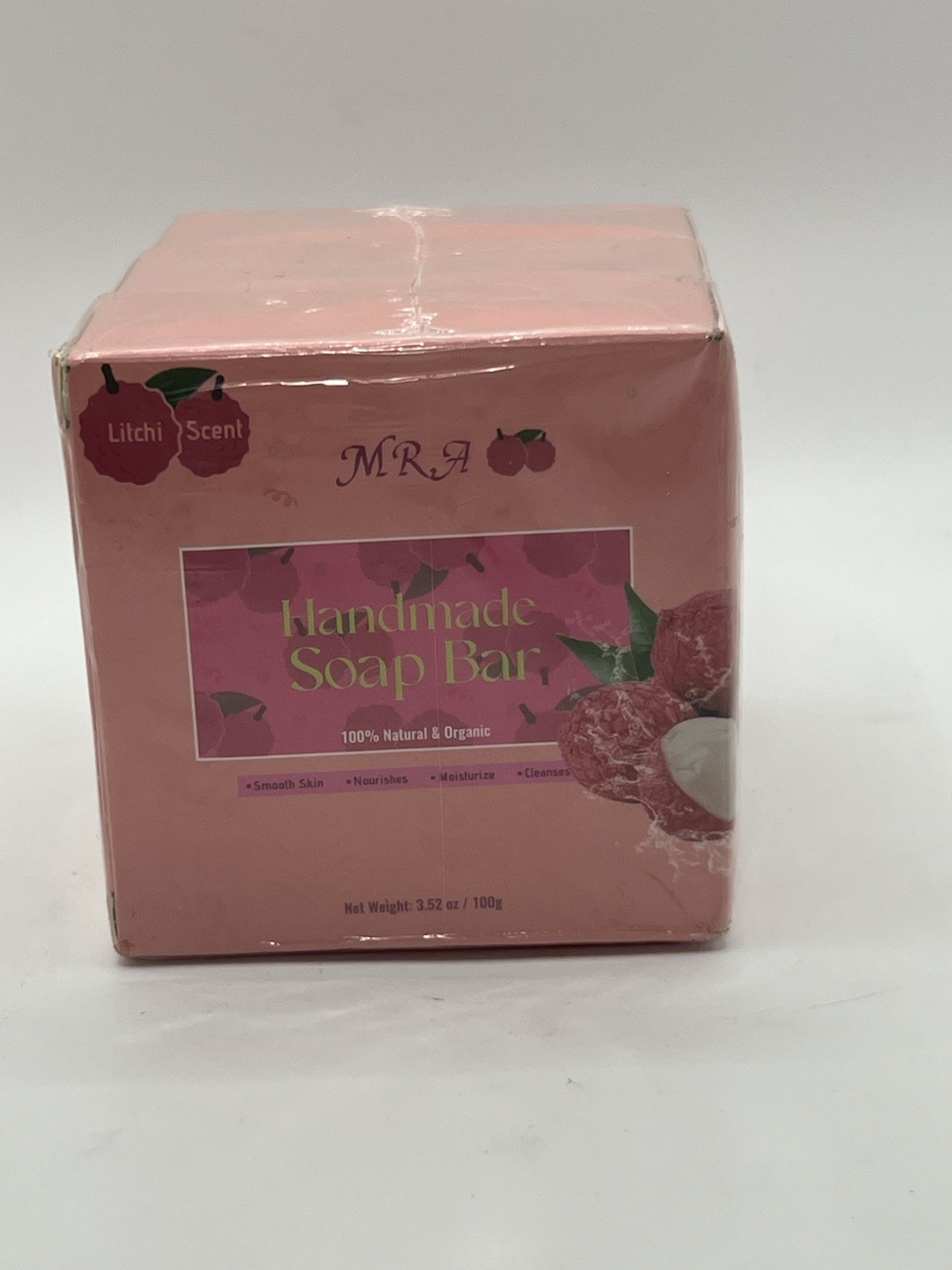 Litchi Scent Mr. A Handmade Soap Natural And Organic Three 3.52oz Bars B76