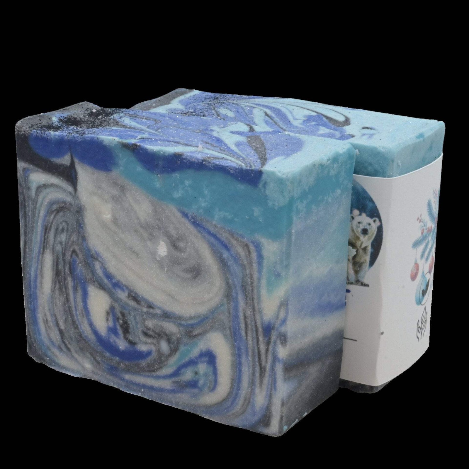 Polar Frost Winter Soap – Aloe Vera, Shea Butter, Charcoal, Artisan Blue & Black
