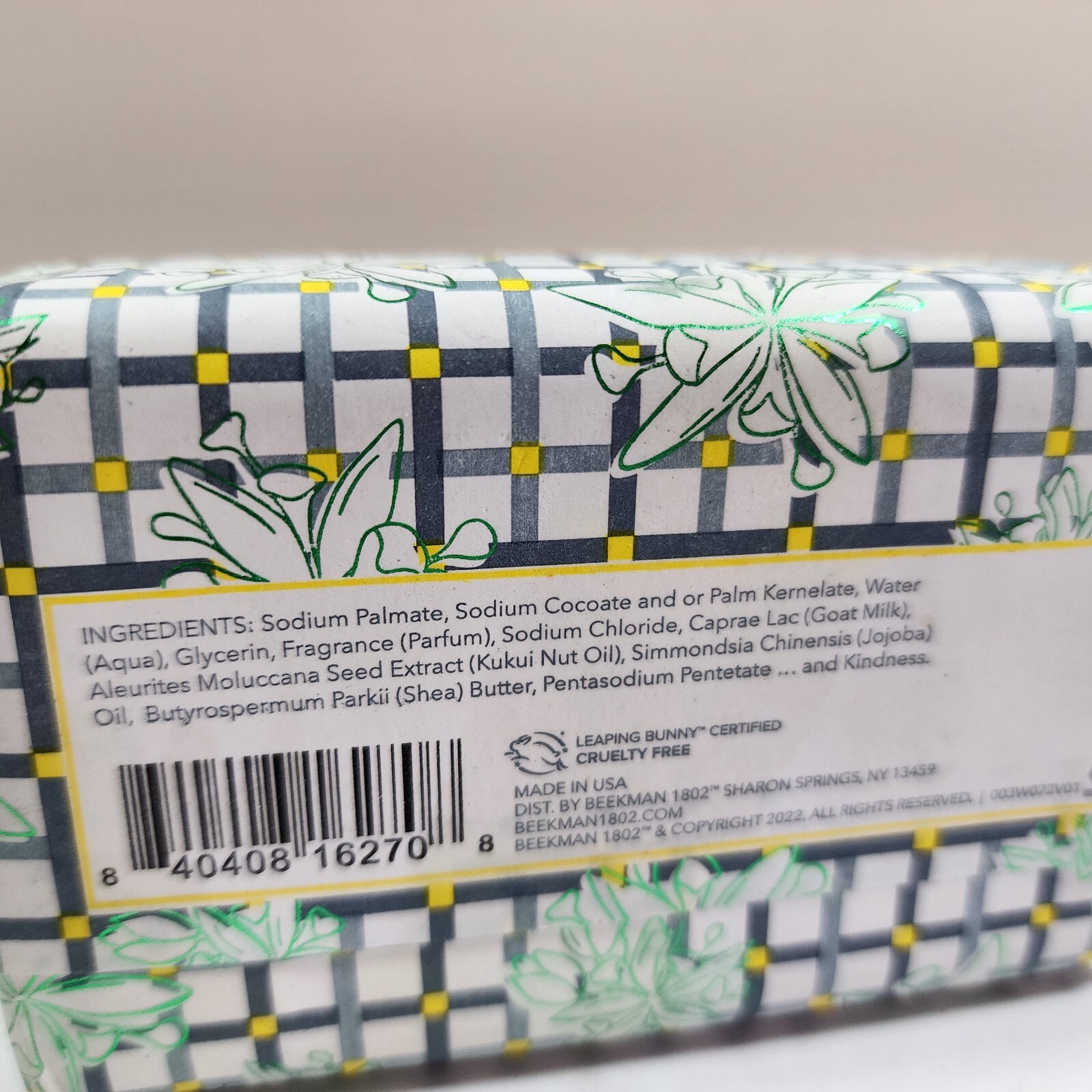 BEEKMAN 1802 Sparkling Honeysuckle Goat Milk Bar Soap 255g Jumbo Sealed NEW