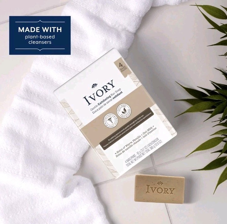 🤎 IVORY 🤎 4-BARS 3.17 Oz 🫧 ●VANILLA & OAT MILK● 99% Pure Safe Clean & Simple•