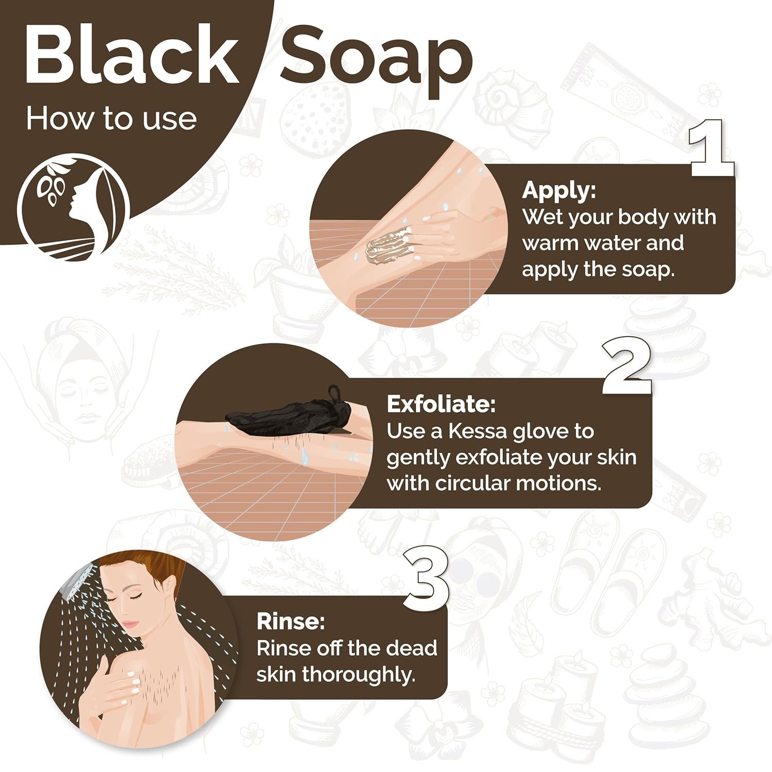 Moroccan Black Soap – Natural Cleanser, 8.8 oz