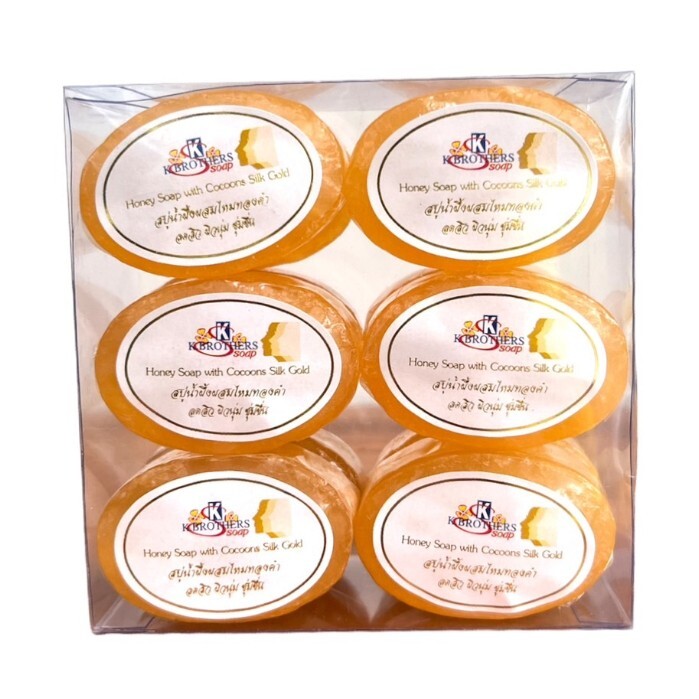12 bars Honey soap with cocoons silk gold K.Brothers Natural Soap 30 g