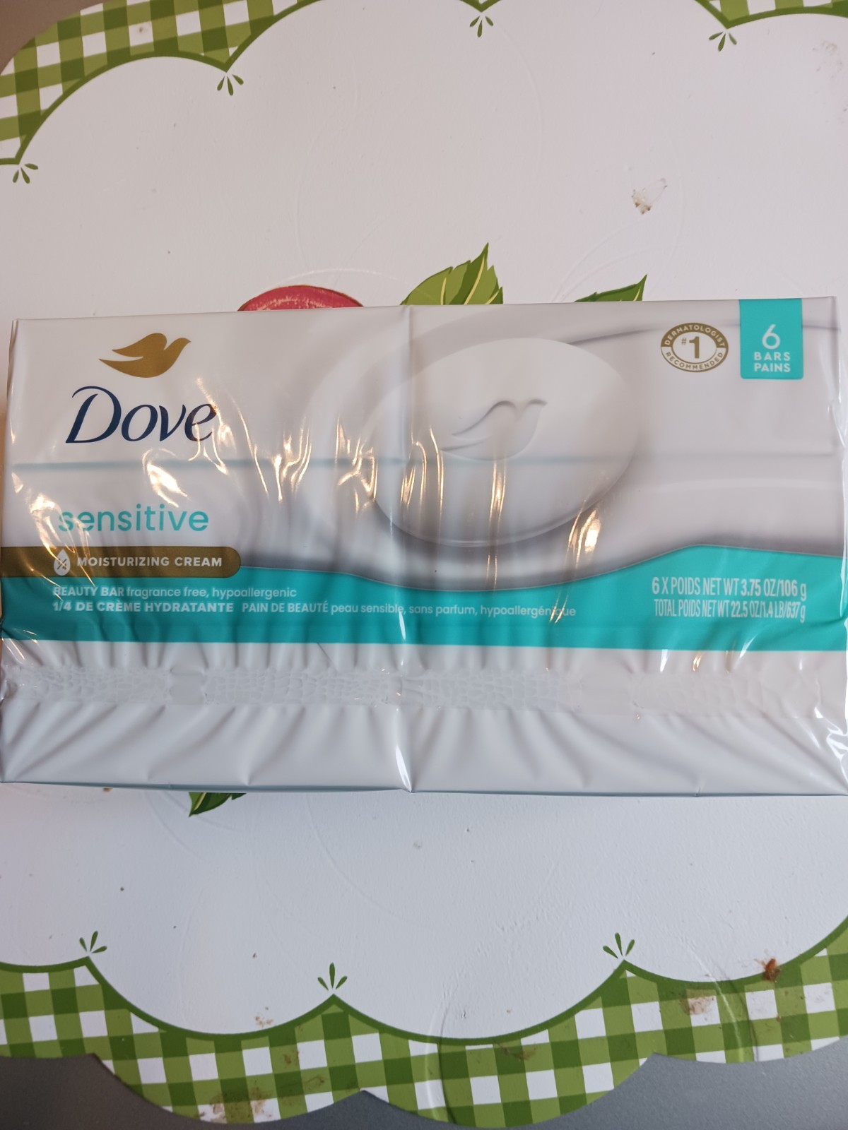 Dove skin bar Hypoallergenic soap No sulfates parabens or added phthalates 6 CT