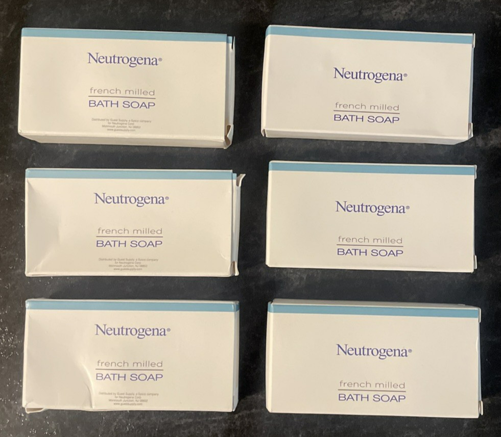 Neutrogena French Milled Bath Soap 1.15 oz Massage Bars Lot of 6 Travel Size