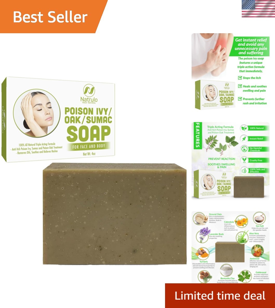 Poison Ivy Soap Bar – All Natural Poison Ivy Treatment – Anti-Itch Soap Skin …