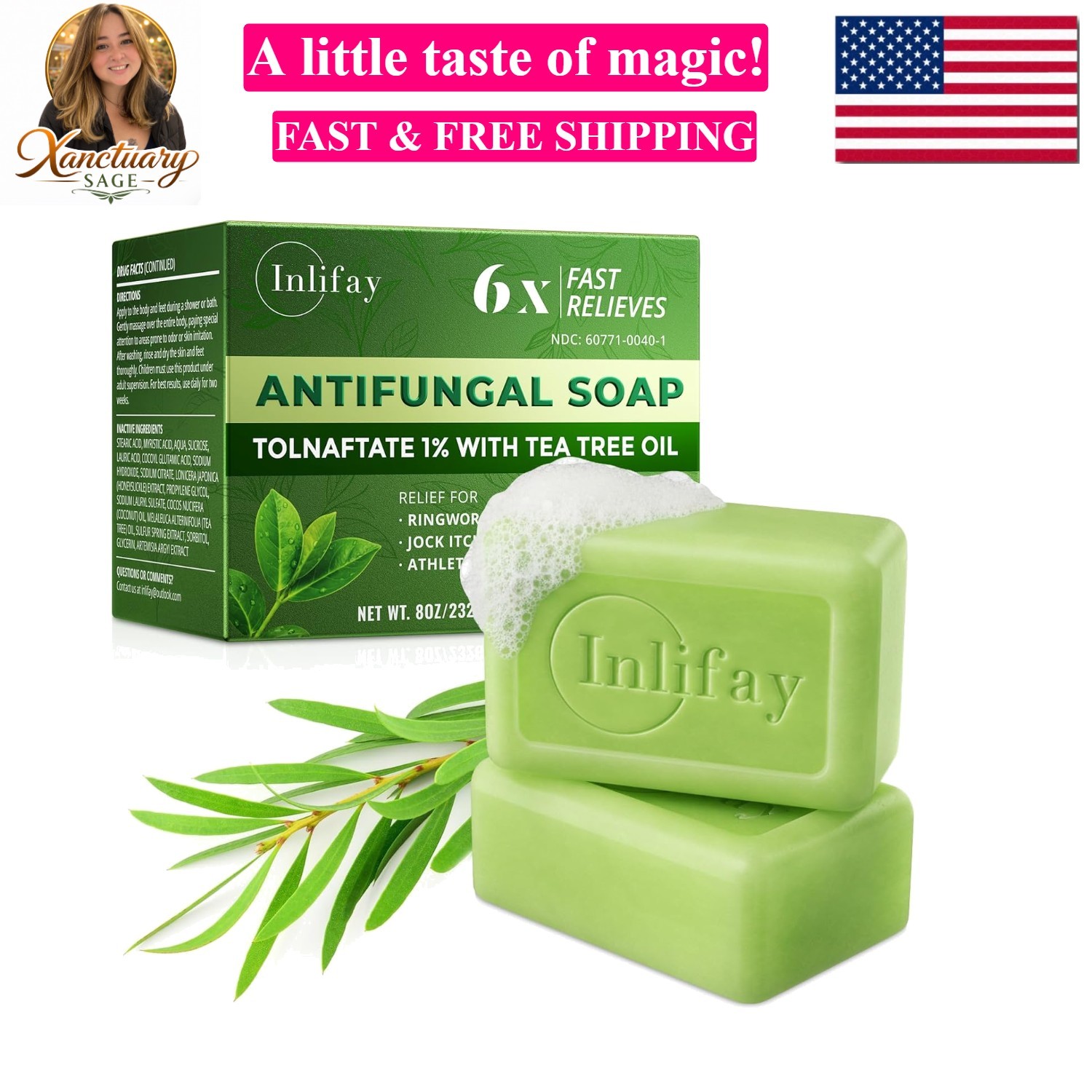Antifungal Soap Bar for Men: Anti Fungal Skin Soap for Athlete’s Foot, Jock I…