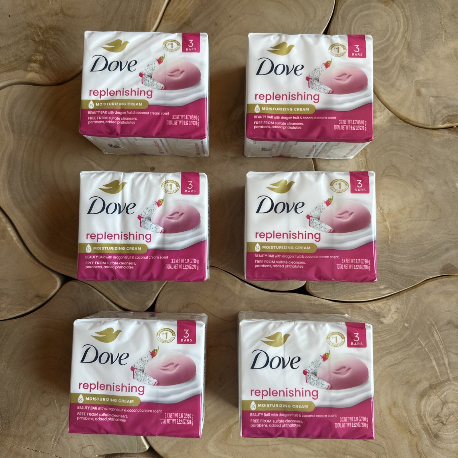 Dove Replenishing Bar Soap – Dragon Fruit & Coconut Cream – 3.75 Oz. – 18 Bars