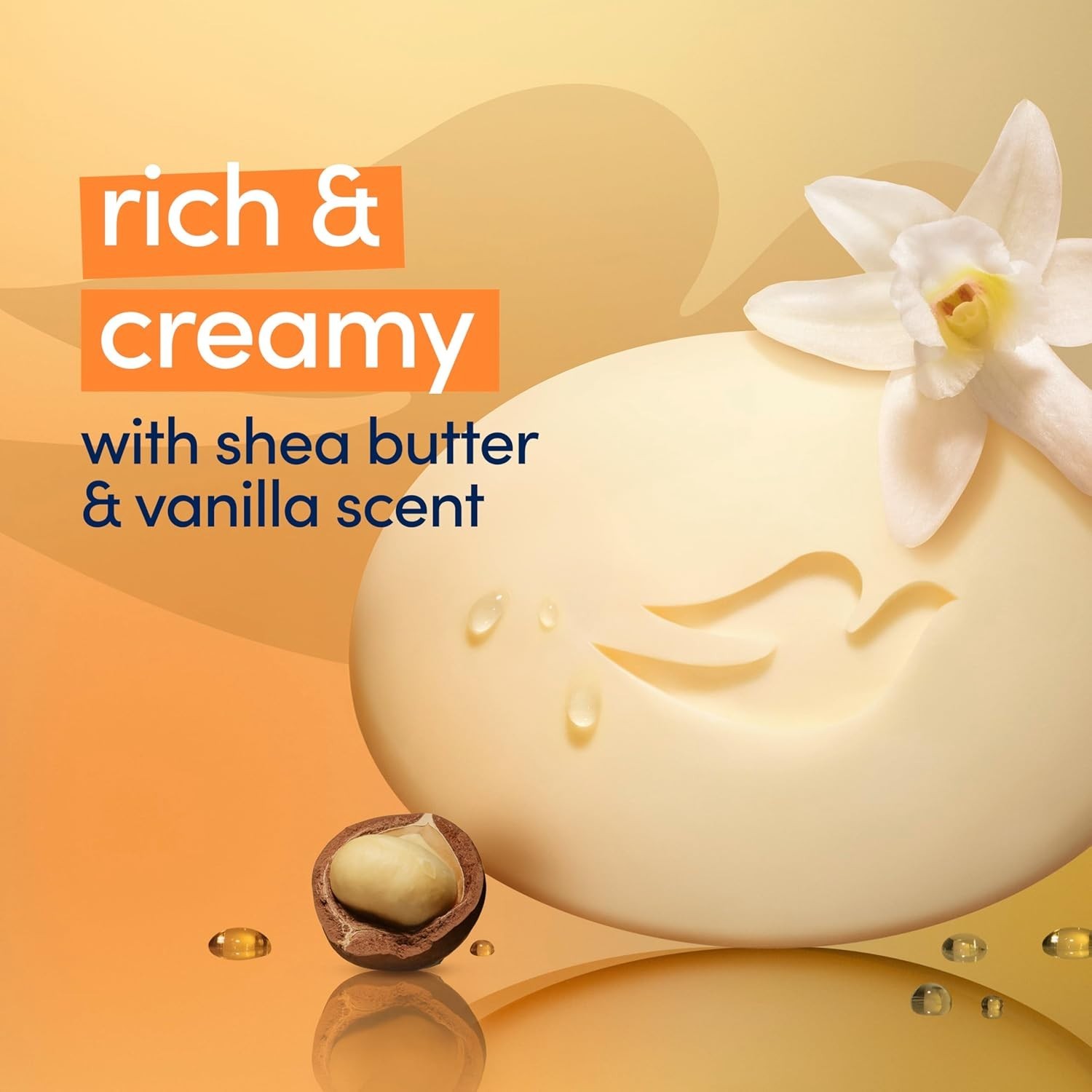 Dove Shea Butter Beauty Bar Soap – 8 Rich, Moisturizing Bars for Radiant Skin