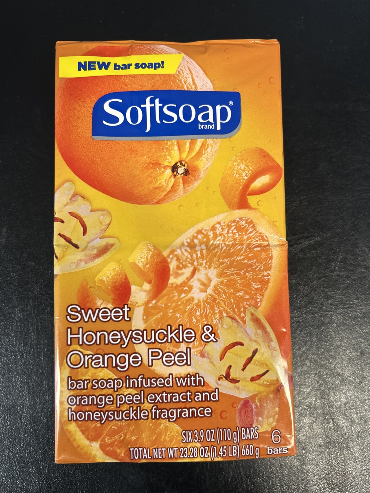 Softsoap Bar Soap Sweet Honeysuckle Orange Peel 6 Bars FACTORY SEALED!