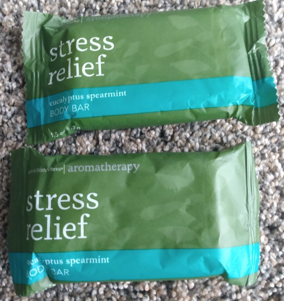 2- Stress Relief Aromatherapy Eucalyptus Spearmint Body Bars 1.5 oz Travel Size